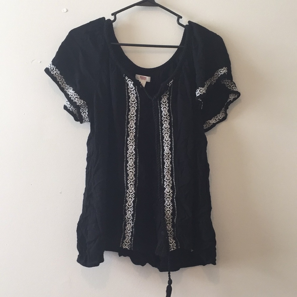 Black and White Blouse Shirt